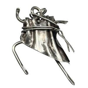 Artisan Made Modernist Sterling Silver Figure pendant‎ Dancer